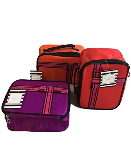 Ducomi® Khloe - Beauty Case in Nylon per Matite, Pennelli, Rossetti e Cosmetici - Astuccio per Trucchi con Tasca e Specchietto Interno - 23 x 16 x 10 cm (Purple)