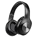 Bluetooth Headphones, LETSCOM 100 Hours Playtime Wireless Headphones Over Ear with Deep Bass, Hi-Fi Sound and Soft Memory Protein Earpads for Travel/Work -Black primary
