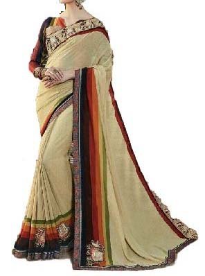 Synthetic party wear saree Clearance