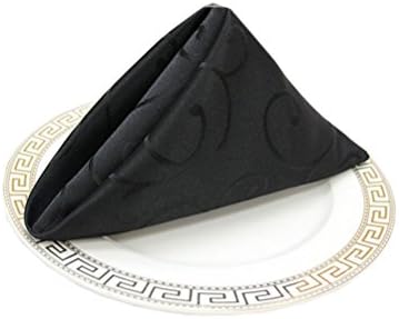 Belimely Cloth Napkins for Dinner Soft and Comfortable Use Machine Washable 4 Pack Wedding Restaurant Banquet Home Dinner Be1-CJ-Black(4pcs)