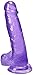 Silicone Dildo Realistic Penis with Suction Cup Cock Dong Adult Sex Toy, Purple