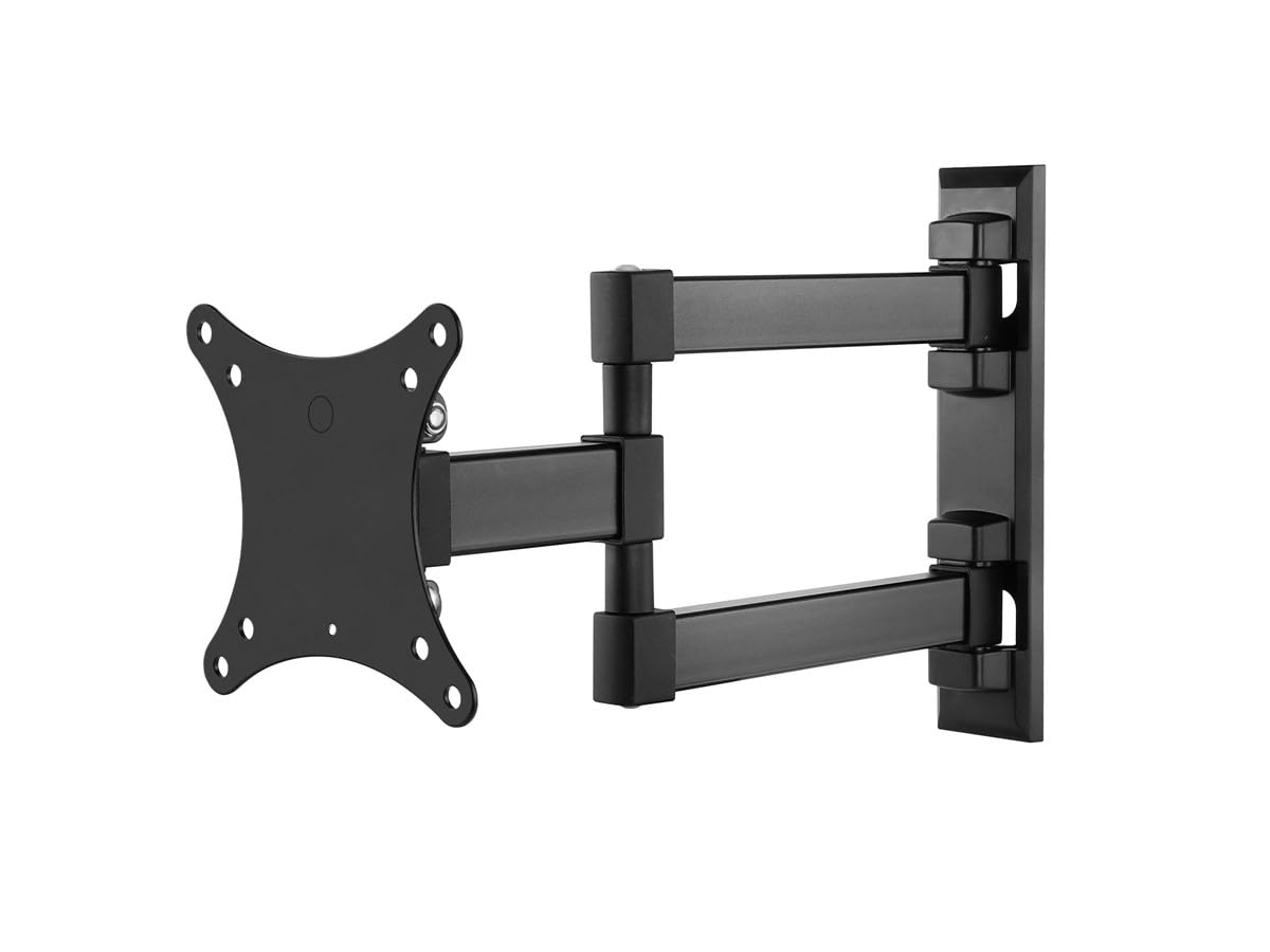 Monoprice Commercial Full Motion TV Wall Mount Bracket Extra Long Extension Range to 13" for 13" to 27" TVs up to 33lbs, Max VESA 100x100, UL Certified