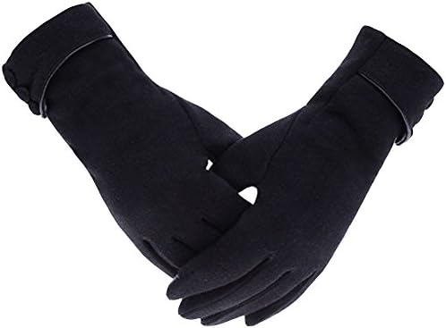 Cold Weather Gloves, BAISTEK Keep Warm Touchscreen Stretchy Windproof Thick Gloves (Black)