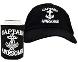 Captain Awesome 2-Piece Hat Cap and Coolie Gift Set Bundle