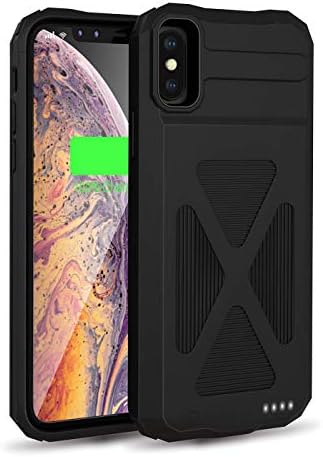 iPhone X/XS Battery Charger Case Slim, Vorcsbine 4000mAh Protective Charging Case for iPhone X/XS-Black(5.8inch)