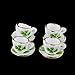 Goldblue Dollhouse Miniature 15pcs Dining Ware Tea Set White with Clover