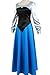 SIDNOR The Little Mermaid Ariel Cosplay Costume Princess Party Dress Ball Gown Outfit