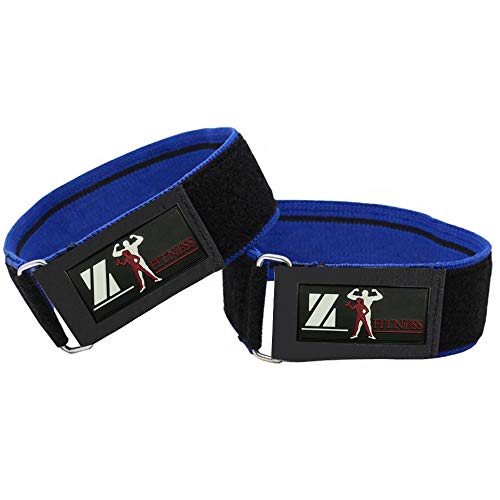 Occlusion Training Bands Blood Flow Restriction Training Bands Fitness [2 PCS] Grow Muscle Without Lifting Heavy Weights - Strong Elastic Strap Quick-Release Cam Buckle (Blue-L-2-Black, 28 inch)