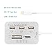 PinPle 8 Pin to 3 USB 2.0 HUB + SD(HC)/MS/TF/M2 Card Reader - Multifunction Camera Connection Kit for iPad 4/iPad Mini/iPad Air/iPad Mini 2