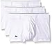 Lacoste Men's Essentials 3-Pack Cotton Trunk, White, Medium