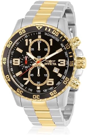 Amazon.com: Invicta Pro Diver Quartz Black Dial Two-Tone Men's