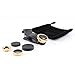 Phone Camera Lens, 3 in 1 Clip-on Cell Phone Camera, 10x Macro Lens + 0.65x Wide Angle Lens + 180° Fisheye Lens for Most Smartphones JHS-TECH (Golden)
