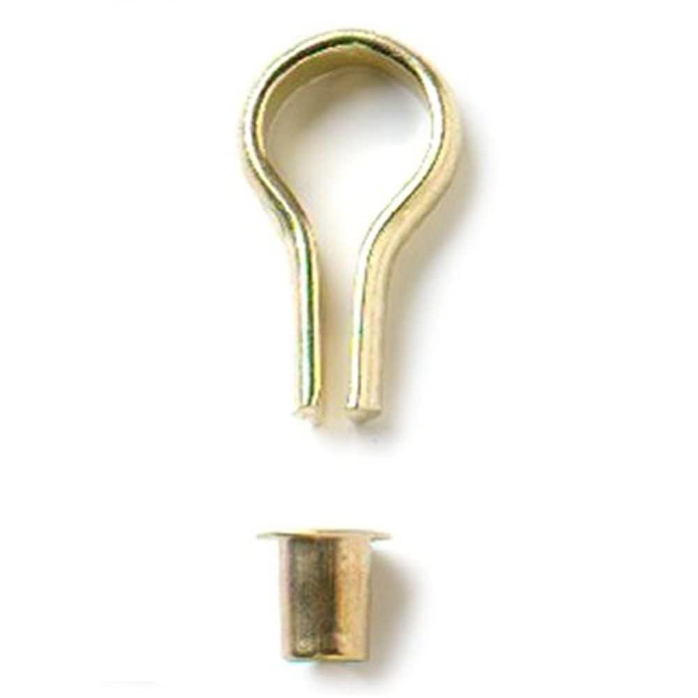 Merriway BH05078 (4 Pcs) Banjo Style Bookcase Kit, Brassed (4 x Sockets and 4 x Studs) - Pack of 4 Pieces