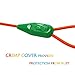 Petest 15ft Tie-Out Cable with Crimp Cover for Medium Dogs Up to 60 Pounds DarkGreen & Orange