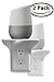 Power Perch Double Wall Outlet Shelf – Bathroom Shelf for Electric Toothbrush and Toiletries – Small Wall Shelves for Homepod Mini, Alexa Holder, Echo Dot – Easy Install, White, 2-Pack