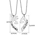 DALARAN Her Buck His Doe Engraved Stainless Steel Couple Necklace Deer Pendants Heart Split for Men Women