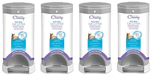 Litter Champ Premium Odor-Free Cat Litter Disposal System Gray (4 Pack)　並行 Litter Champ Premium Odor-Free Cat Litter Disposal System, Gray (1