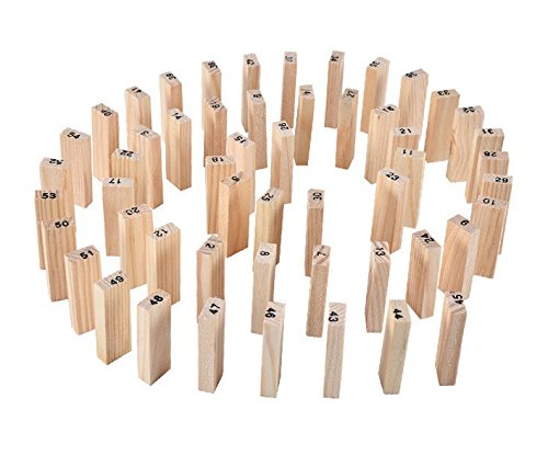 Weoxpr 54 Pcs Timber Tower Wood Block Stacking Game，Classic Best Family Fun Educational Games For Kids(Log Color) - Thumbnail 2