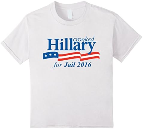 Kids Crooked Hillary for Jail 2016 8 White