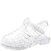 Teeny Toes Girls Clear Glitter Girls' Infant Jelly Sandal 3 Regular