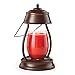 Candle Warmers Etc Hurricane Candle Warmer Lantern For Top-Down Candle Melting, Rustic Brown