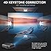 WiMiUS Upgrade 5800 Lumens LED Projector Native 1920×1080 Video Projector Support 4K Dolby Netflix 300” Display, with 4D ±50°X & Y Keystone Correction, Zoom Function for Movies and PPT Presentationthumb 4