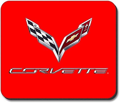 Corvette C7 Logo (Red) - Mouse Pad