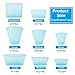 Reusable Silicone Food Storage Bag, Zip Lock Top Leakproof Containers Stand Up Preservation Bag with Slider for Fruits Vegetables Snacks Liquid, Microwave Dishwasher & Freezer Safe (8Pcs Set(Blue))