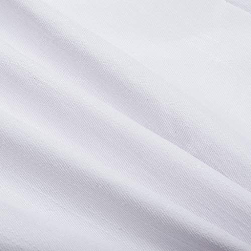 AOJIAN Yoga Pants Retro Bandage Solid Shorts Jogger Capri Workout Running Sports Leggings for Women White