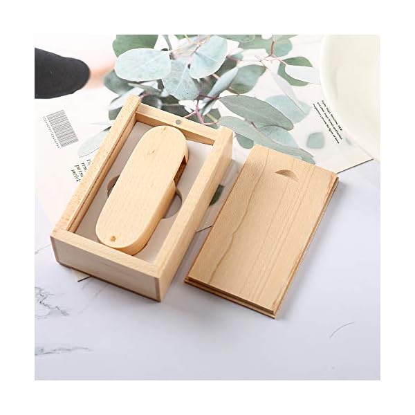 USB-Stick aus Holz, USB 2.0, mit Holzbox (16 GB, drehbares Holz) – Bild 6