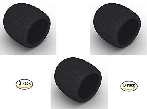 Stony-Edge Foam Windscreen Mic Filter for Handheld Microphones. Three (3) Pack - Thumbnail 5