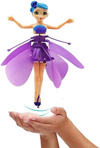 szseven Flying Fairy Doll, Infrared Induction Control RC Helicopter with Lights Kids Toys Child Fly Toy Gift