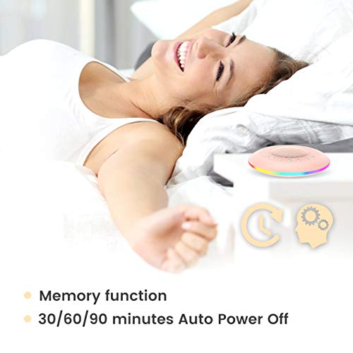 ODOMY White Noise Sound Machine for Sleeping with 20 Non-Looping Soothing Sounds Colorful Gradual Night Light Baby/Kids/Adults Sleep Therapy Sound Machine with Auto-Off Timing and Memory Function - Thumbnail 4