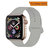 YANCH Compatible with for Apple Watch Band 38mm 40mm, Soft Silicone Sport Band Replacement Wrist Strap Compatible with for iWatch Nike+,Sport,Edition,S/M,Pebble