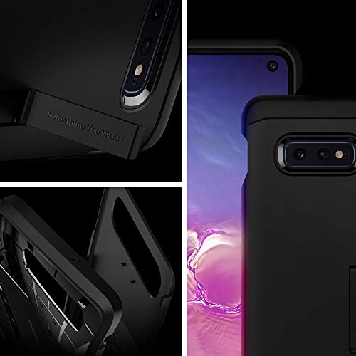 Spigen Funda para Samsung Galaxy S10E Tough Armor con Kickstand y Certificado de Extrema protección - Negro - Imagen 4
