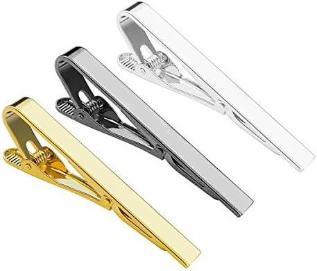Nicever Fashion Tie Clips Tie Bar Clip Set for Regular Ties Necktie Business Clips for Men Box Set