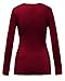 ZANZEA Sexy Low Cut Shirt V Neck Slim Tops Ruched Wrap Blouses for Women Wine Red US 12