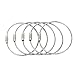 BlueCosto Wire Keychain Cable (20 PK, 6.7” / 17cm) - 2mm Thick Stainless Steel Keyring Wire Loops w/Secure Screw Lock for Hanging Luggage Tags & Organizing Keys
