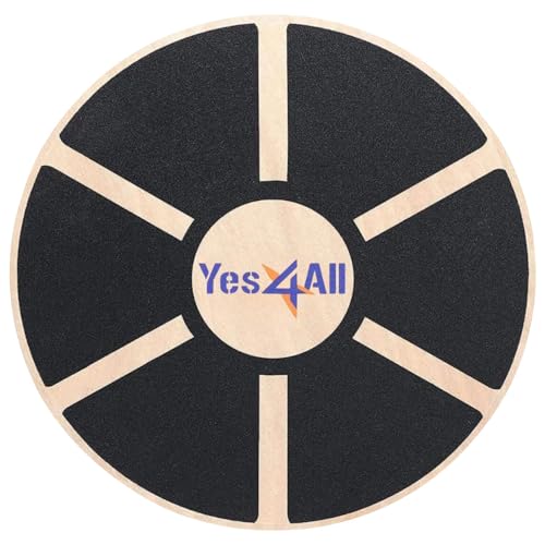イエスフォーオール(Yes4All) バランスボード ウォブル ブラック 直径40cm 木製 スコアマッスル トレーニング 滑り止め 【日本正規輸入品】DB6F
