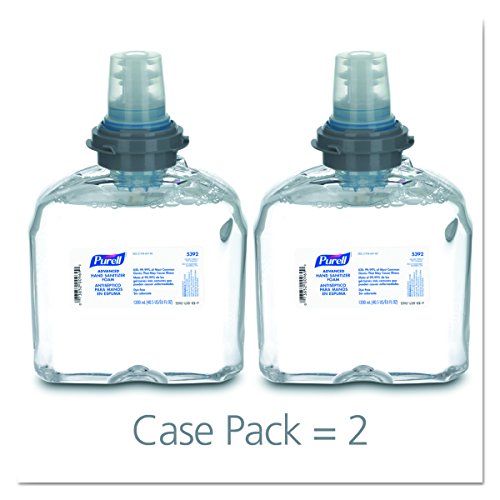 PURELL 539202CT Advanced TFX Foam Instant Hand Sanitizer Refill, 1200mL, White (Case of 2)