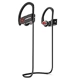 Sport Headphones, Wirezoll Wireless Bluetooth Earphones with Running Belt ( Silicone Ear Hooks, Atp-x Support, CVC 6.0 Noise Cancelling, IPx4 Sweatproof, Built-in Mic)