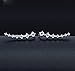 1 Pair 925 Sterling Silver Flowers Cubic Zirconia Ear Cuff Wrap Earring