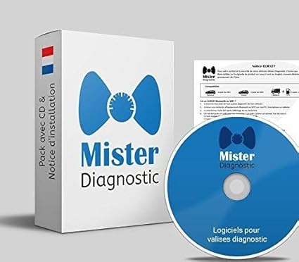 MISTER DIAGNOSTIC Elm 327 OBD 2 Bluetooth Diagnose Interface OBD II für PC + Software – ELM327 – Diagnose Auto Multi Marke