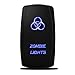 MicTuning MIC-LSZ1, 5 Pin Zombie Rocker Switch On-Off LED Light 20A 12V, Blue primary