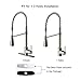 ENZO RODI Kitchen Faucets Commercial Solid Brass Single Handle Single Lever Pull Down Sprayer Spring Kitchen Sink Faucet, Brushed Nickel ERF7343377AP-10