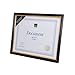 kieragrace Accent Document Frame with Plexi Sheet, 8.5 by 11 Inch, Black with Gold Trim