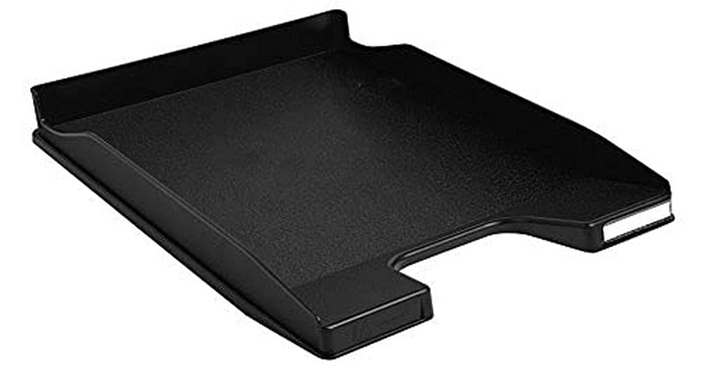 Exacompta - Ref. 11414D - set of 10 COMBO MINI letter trays - dimensions 34.7 x 25.5x 3.8 cm - for A4 + format documents - black color - Blue Angel certified - capacity 250 sheets