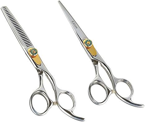Professional Barber Hair Scissors Set-6.5 inch Salon Razor Edge Series,Hairdresser Hair Cutting and Thinning/Texturizing Shears Kit With Case,Japanese Stainless Steel haircut Shears For Kids/Women/Men