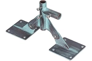 CLYB Heavy Duty Weather Vanes Roof Mount 2-Port Adjustable Weathervane Mount Bracket for Outside Garden Yard Cupola Sheds Barns Post Roofs