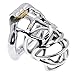 YiFeng Stainless Steel Male Chastity Cage Device Belt (45mm Ring) 201